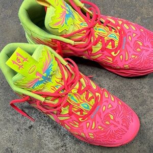 Puma Neon Pink and Yellow Athletic Shoes